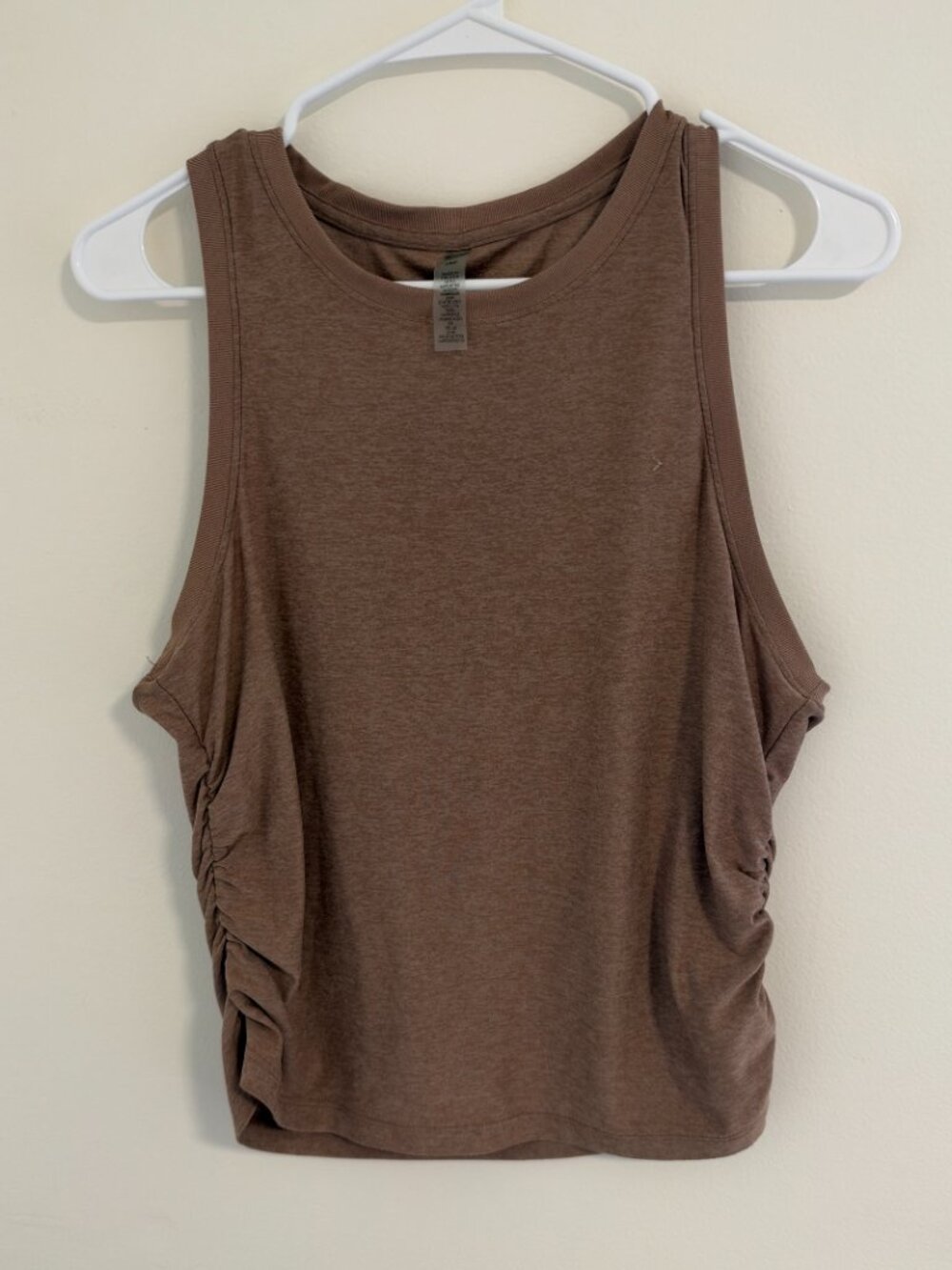 Beyond Yoga Brown High Neck Ruched Tank Top - Picture 2 of 6